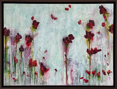 Original Abstract Floral Paintings by Tracy Bayne