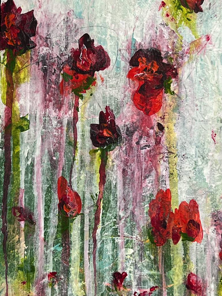 Original Abstract Floral Painting by Tracy Bayne