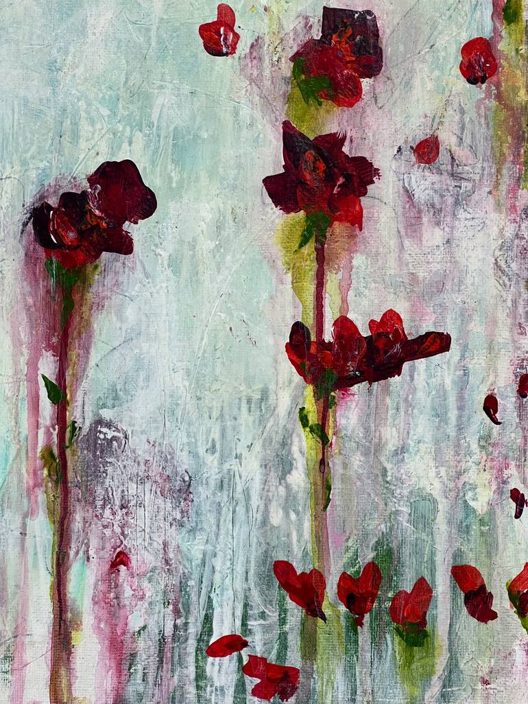 Original Abstract Floral Painting by Tracy Bayne