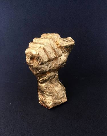 Golden Fist For Freedom - Sculpture #1 thumb