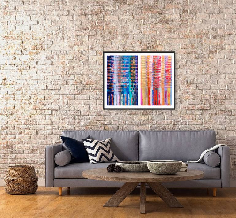 Original Abstract Architecture Painting by William Watkin