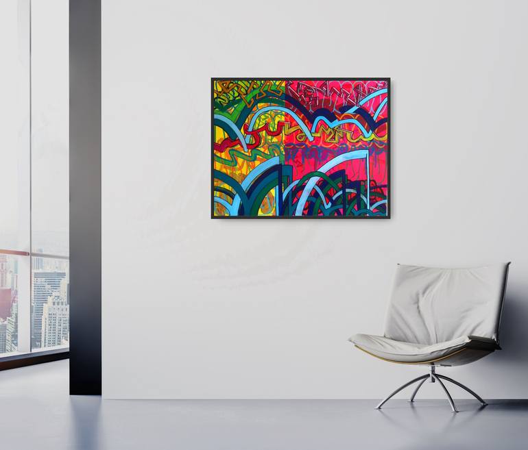 Original Abstract Graffiti Painting by William Watkin