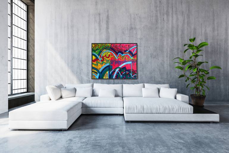 Original Abstract Graffiti Painting by William Watkin