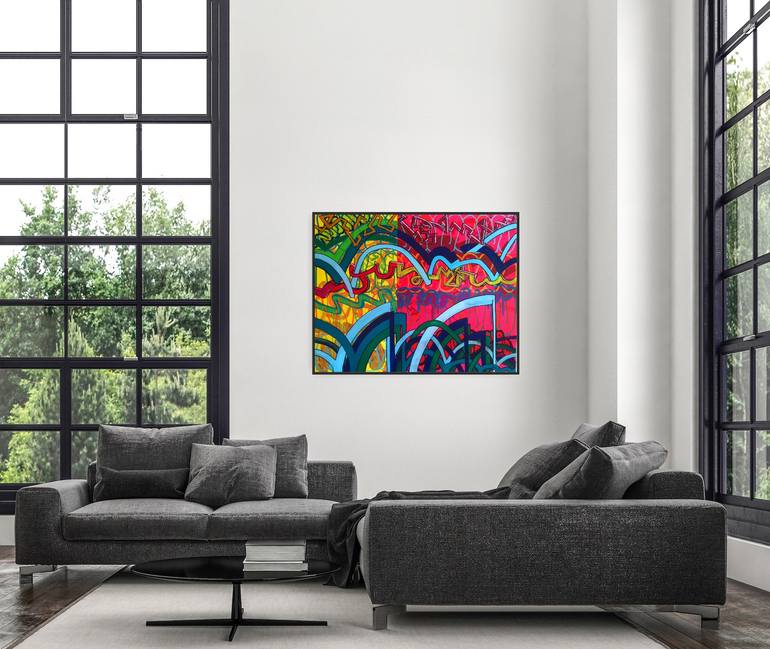 Original Abstract Graffiti Painting by William Watkin