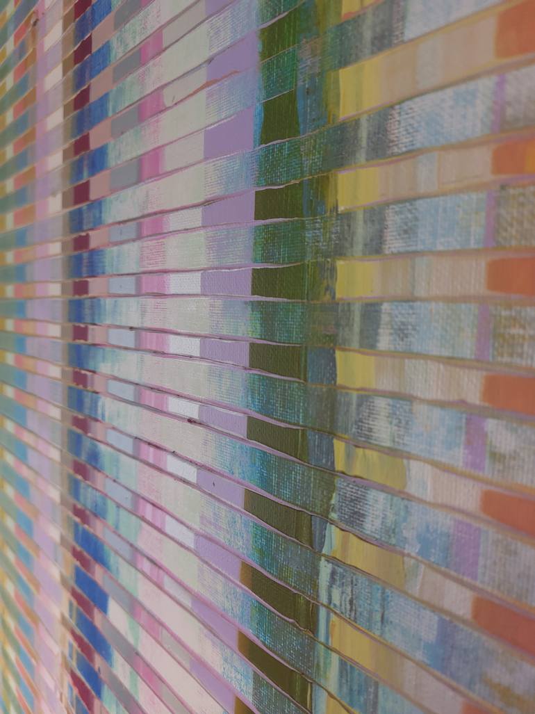 Original Op Art Abstract Painting by William Watkin