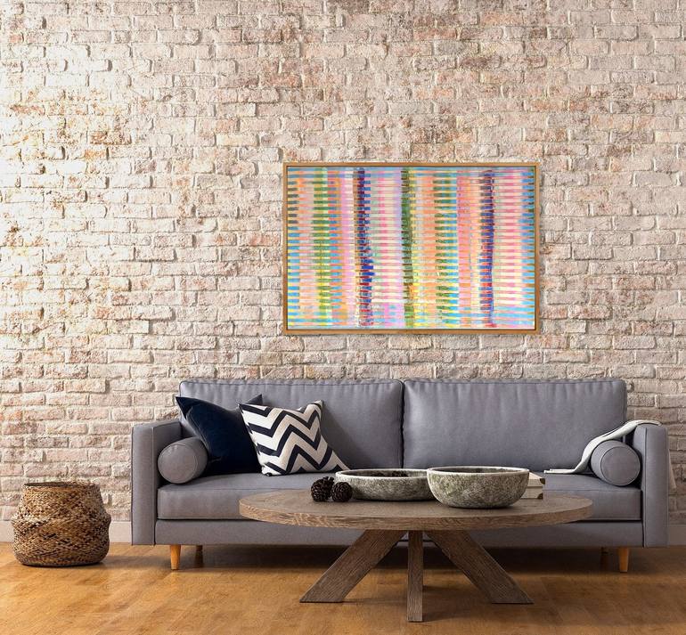 Original Op Art Abstract Painting by William Watkin