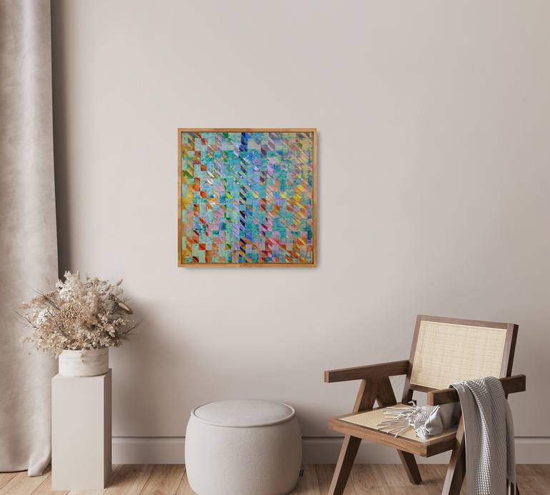 Original Algorithmic Abstract Painting by William Watkin