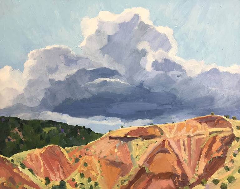 Cloud over Cliff Painting by Jessie Dodington | Saatchi Art