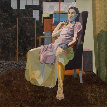Original Expressionism Women Painting by Greg Genestine-Charlton