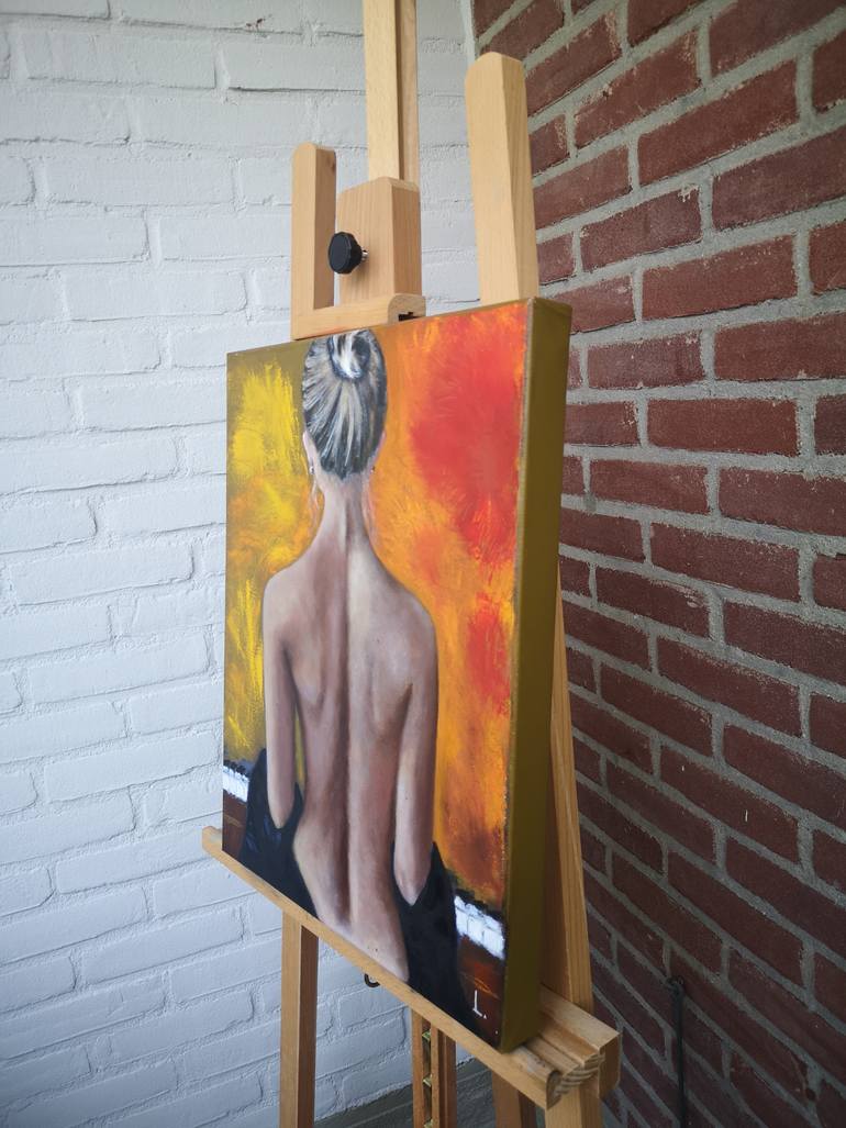 Original Impressionism Erotic Painting by Lyudmyla Ryabinina