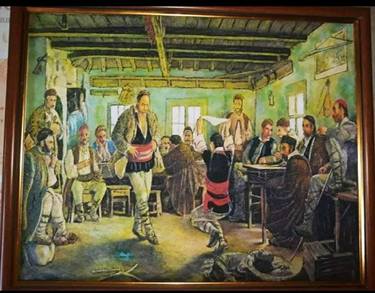 Original Folk People Paintings by Tsvetan Kavrakov