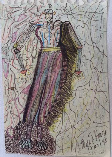 Original Abstract People Drawings by Ruth Young