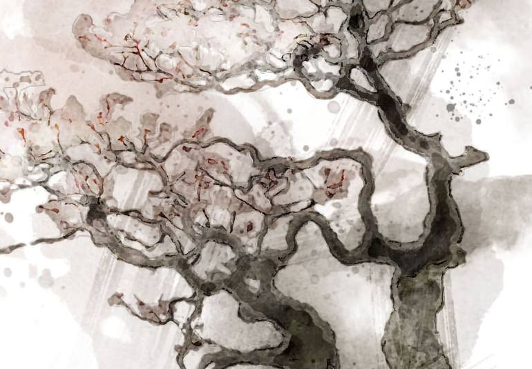 Original Modernism Nature Mixed Media by Olivier Jourjon