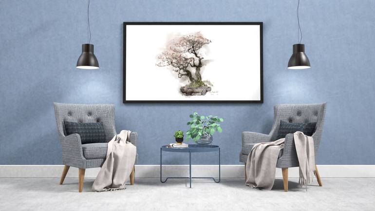 Original Modernism Nature Mixed Media by Olivier Jourjon