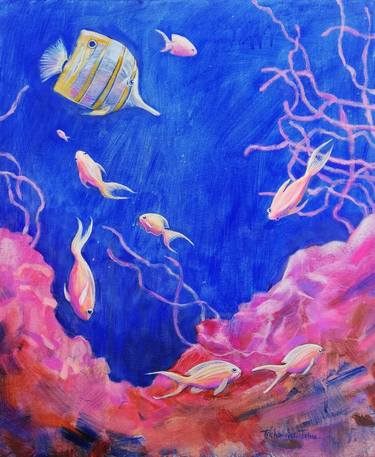 Original Contemporary Fish Paintings by Irina Tikhonova