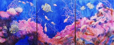 Original Expressionism Fish Paintings by Irina Tikhonova