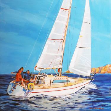 Original Boat Paintings by Irina Tikhonova