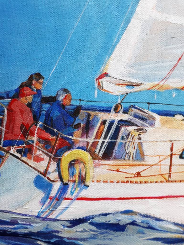 Original Boat Painting by Irina Tikhonova