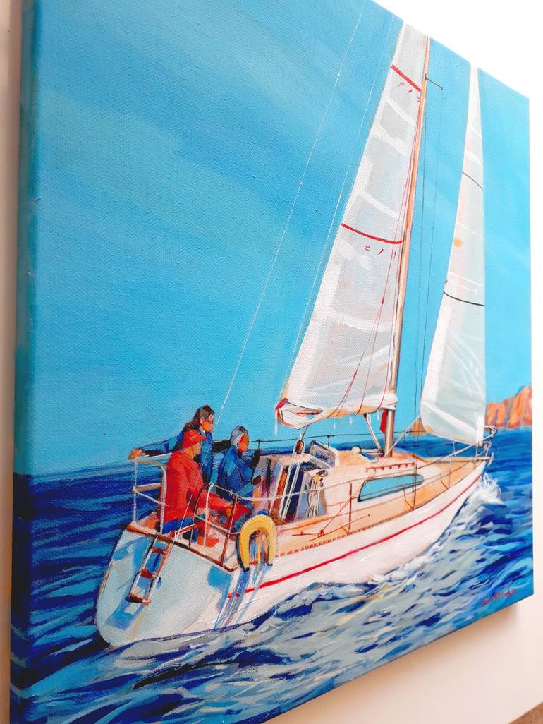 Original Boat Painting by Irina Tikhonova