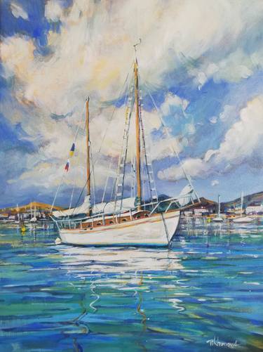 Print of Expressionism Yacht Paintings by Irina Tikhonova