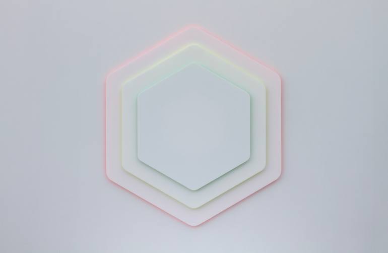 Original Geometric Sculpture by Ender Martos | Op Art Art on Enamel | For the Love of Common Ground