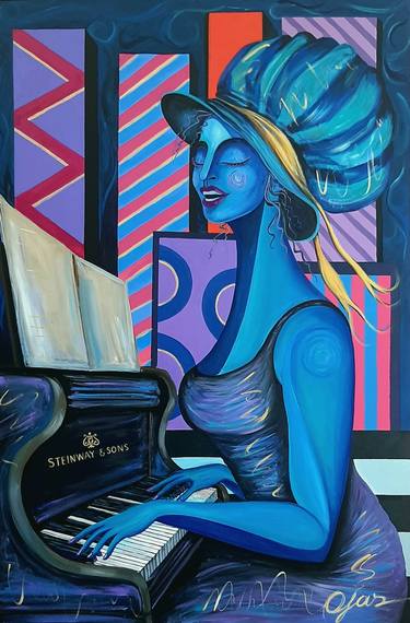 Print of Figurative Music Paintings by Ojas Br