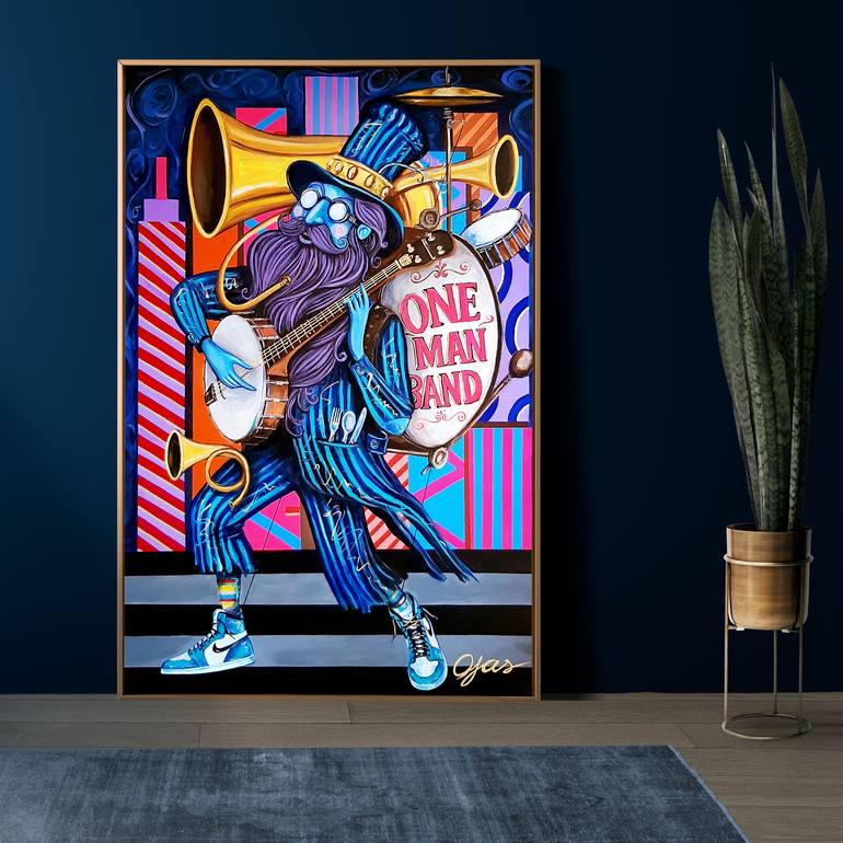 Original Figurative Music Painting by Ojas Br