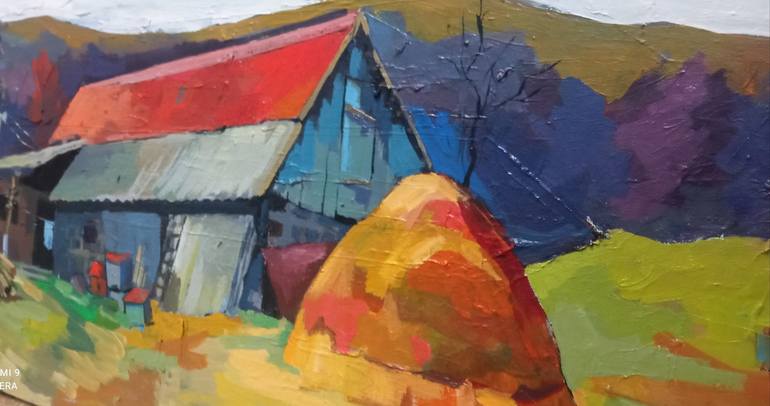 Original Realism Rural life Painting by Telemak Kochinyan