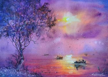 Original Expressionism Nature Paintings by Anishkumar R