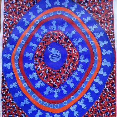 WARLI 1 ACRYLIC PAINTING (19W×21H inches ) on canvas roll thumb
