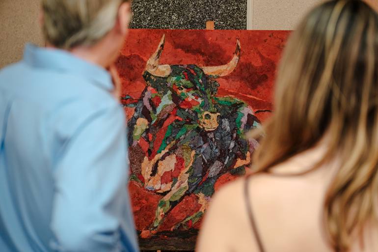 Original Conceptual Animal Mixed Media by Jan-Frits Obers