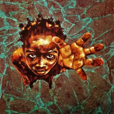 Original Conceptual Kids Mixed Media by Jan-Frits Obers