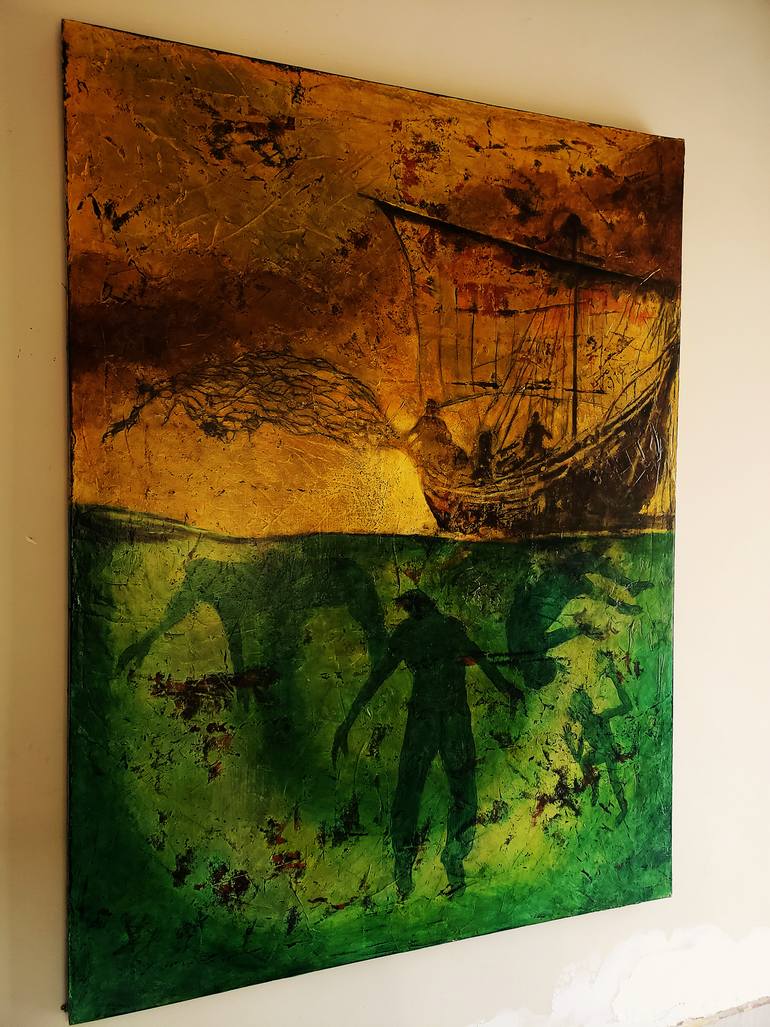 Original Figurative Religion Mixed Media by Jan-Frits Obers