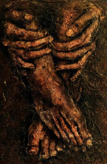 Original Conceptual Body Mixed Media by Jan-Frits Obers