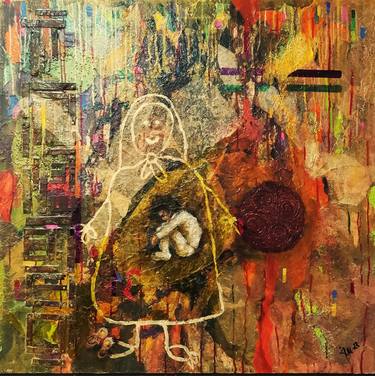 Original Conceptual Children Mixed Media by Jan-Frits Obers