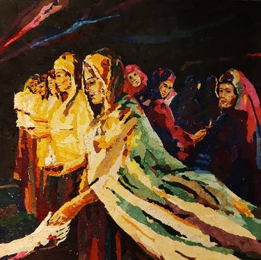 Original Figurative Religious Mixed Media by Jan-Frits Obers