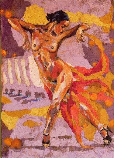 Original Figurative Nude Mixed Media by Jan-Frits Obers