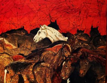 Original Figurative Animal Mixed Media by Jan-Frits Obers