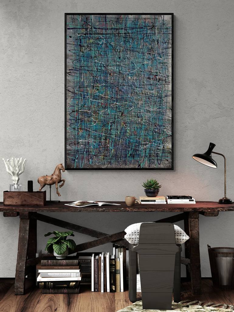 Original Abstract Expressionism Abstract Painting by Kook Abstract