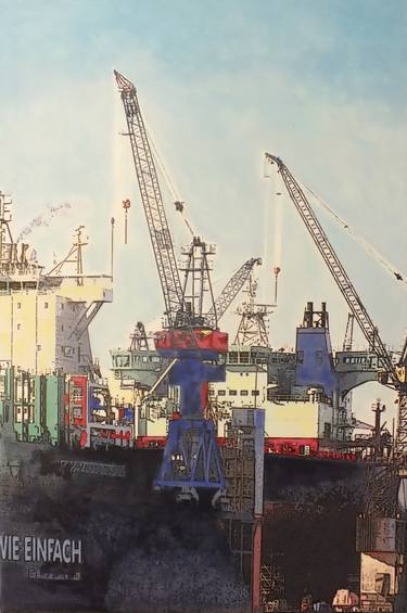 Original Fine Art Ship Paintings by Marion Zimmermann