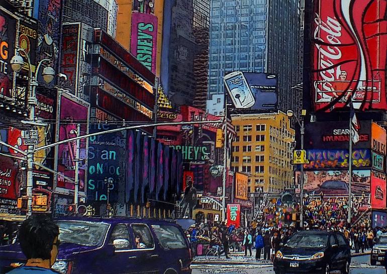 Original Documentary Cities Painting by Marion Zimmermann