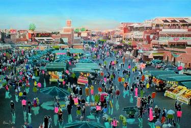 Original Expressionism Cities Paintings by Marion Zimmermann