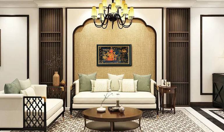 Original Abstract Expressionism Religion Painting by NguyễN MạNh CườNg