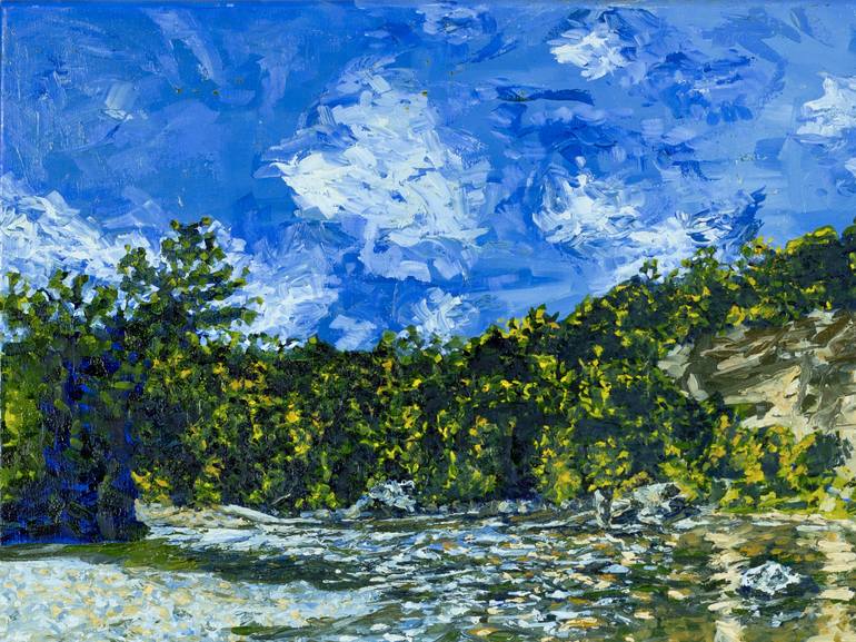 Original Conceptual Landscape Painting by Anastasia Prymachenko