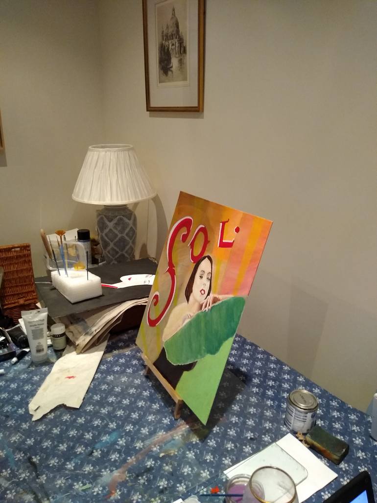 Original Expressionism Outer Space Painting by Clive Suffield-Thompson