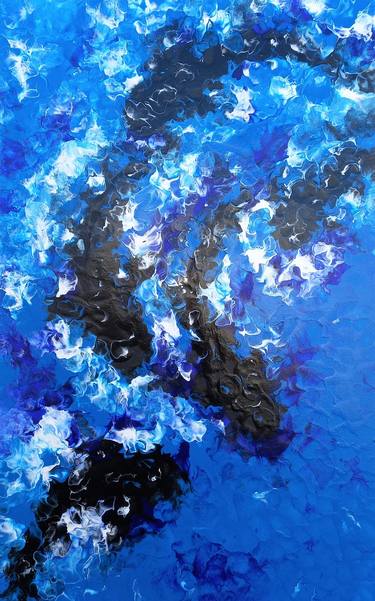 Original Abstract Fish Painting by Aj Burns
