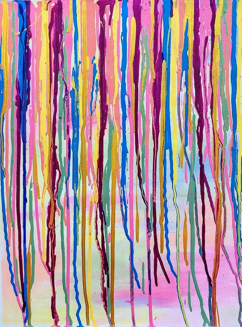 Raining colors Painting by Preeti Chandak | Saatchi Art