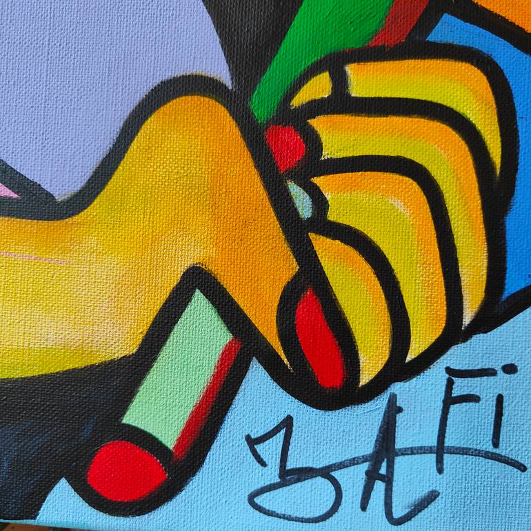 Original Cubism Women Painting by Zafi  Artist