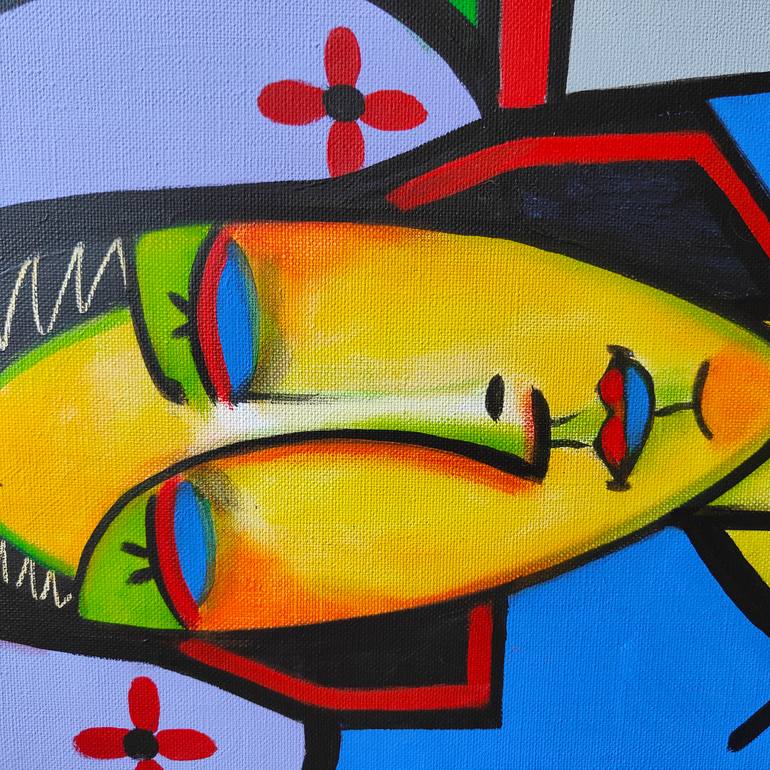 Original Cubism Women Painting by Zafi  Artist