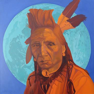 Indian Portrait. Chief Weasel Tail and Moon thumb